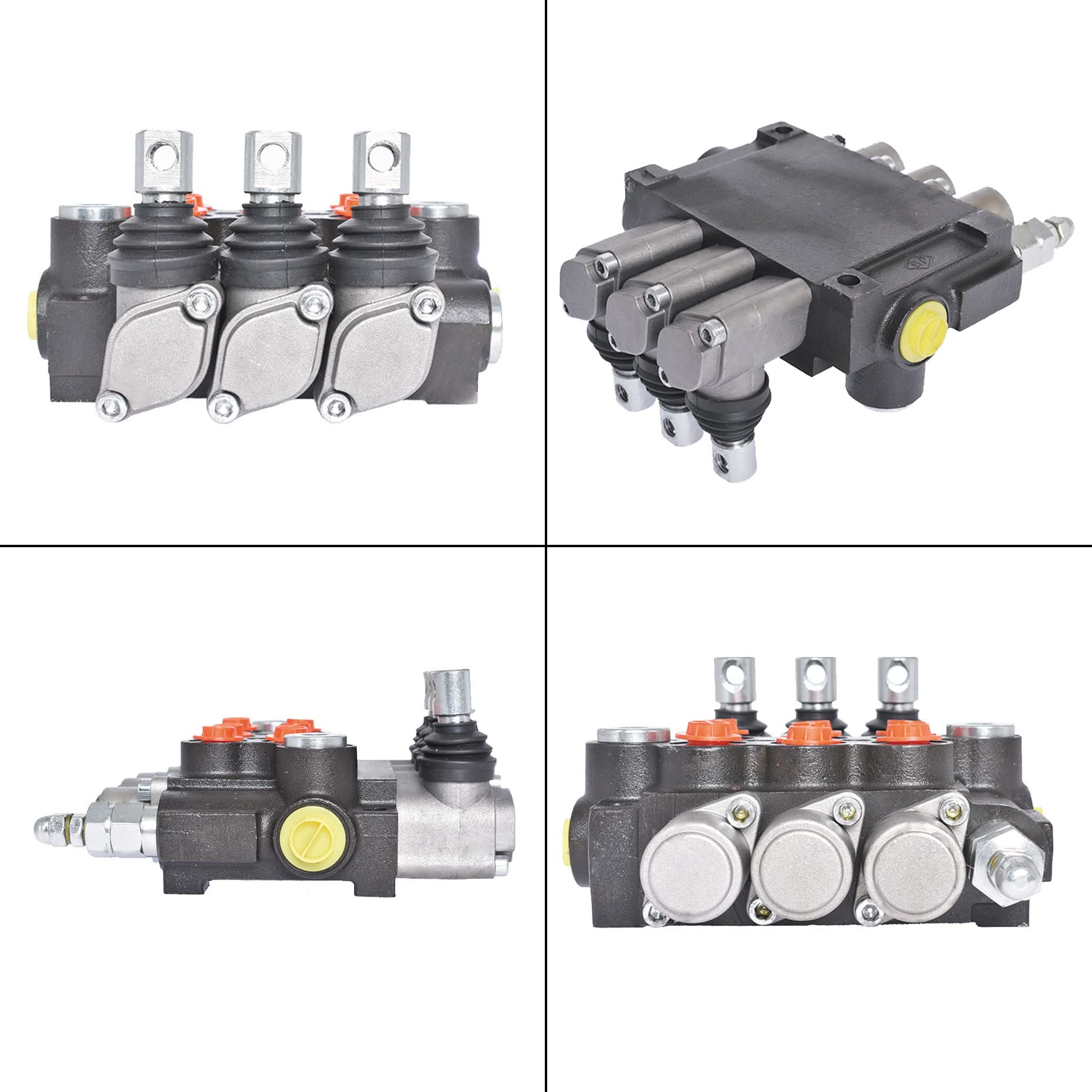 (NEW OPEN)kimllier 3 Spool Hydraulic Valve 13 GPM 3600 PSI Hydraulic Directional Control Valve SAE Ports Double Acting Valve …