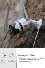CHORTAU Outdoor Wireless Security Camera, Waterproof WiFi IP Camera With FHD 1080P, 180° Wide Angle Wireless Wifi Camera Home Surveillance Bullet Camera With Motion Detection