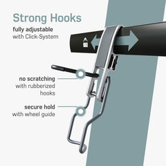Borgen bike wall mount for 4 Bikes with Accessories