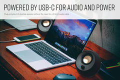 Creative Pebble 2.0 USB-Powered Desktop Speakers with Far-Field Drivers and Passive Radiators for PCs and Laptops