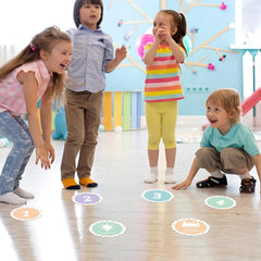 36PCS Floor Number Stickers for Classroom Lining up,4" Classroom Floor Self Adhesive Stickers Line up Number Spot Markers Decals for Back to School Kindergarten Preschool Elementary Supplie