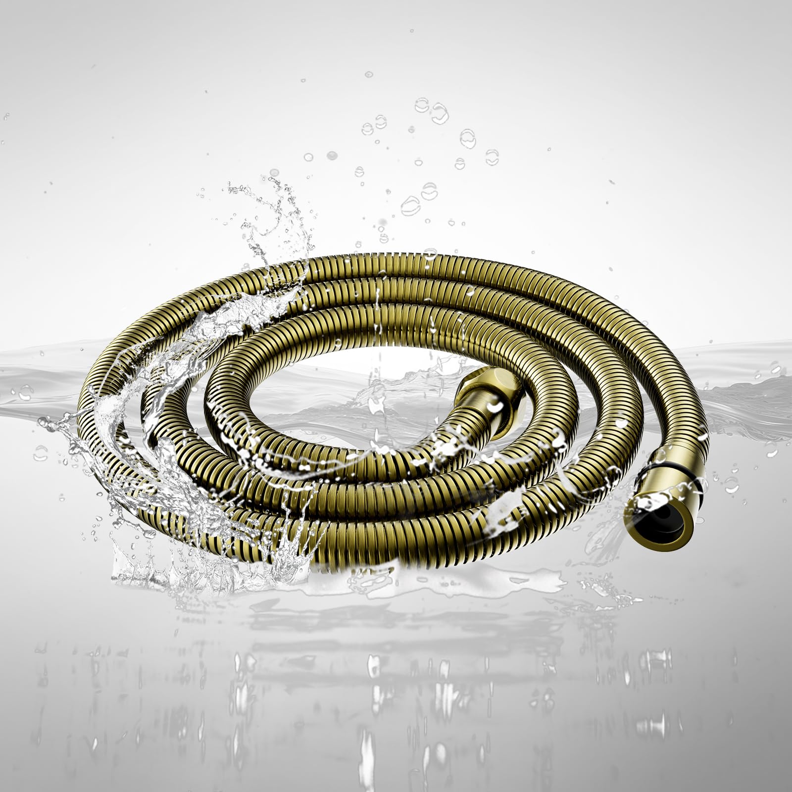 AULEEND 59 inch Shower Hose 304 Stainless Steel Extra Long Shower Hose Replacement Handheld Shower Head Hose Extension