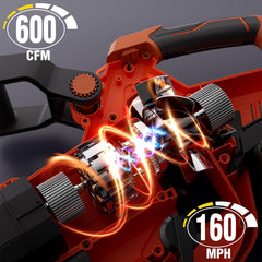 (New Open Box) AIVOLT Cordless Leaf Vacuum Blower Mulcher with Battery and Charger, 2 * 4.0Ah Battery Powered Leaf Vacuum with 40L Bag, 160MPH Air Speed, 4 Speed Modes, Suitable for Lawn Care Yard Cleaning