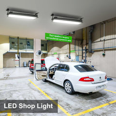 120W 16000LM Super Bright LED IP66 Waterproof Garage/Shop LED Flood Light with Plug, 5000K Daylight White