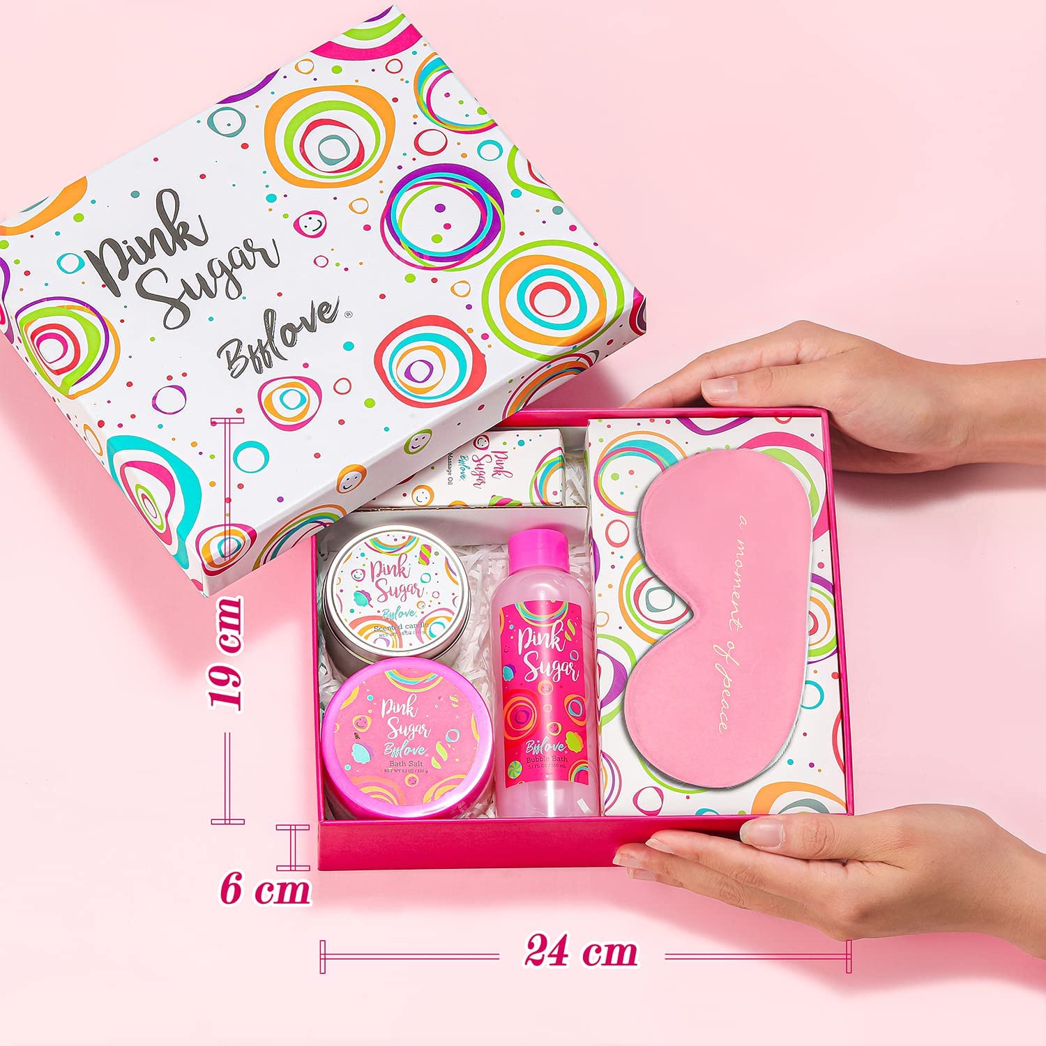 BFFLOVE Women's 5PCS Bath and Body Pink Sugar Gift Set for Girls