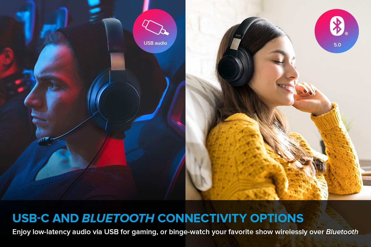 Creative SXFI AIR Gamer USB-C Gaming Headset with Bluetooth 4.2
