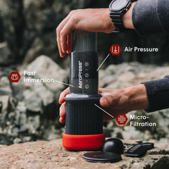 AeroPress Go All-in-One French Press, Pour-Over & Espresso Style Manual Brewer Extra Small Portable Coffee Maker Kit