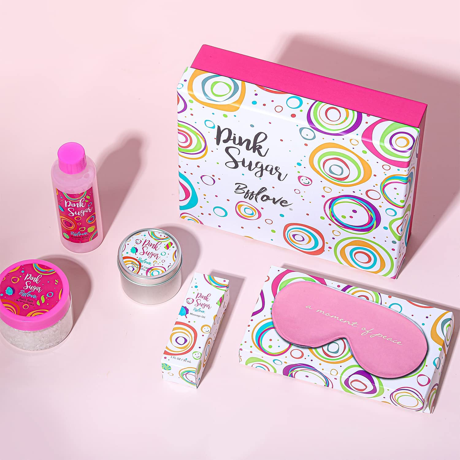 BFFLOVE Women's 5PCS Bath and Body Pink Sugar Gift Set for Girls