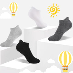 Comfoex 16 Pairs Boys Girls Socks Ankle Low Cut Athletic Cushioned Socks For Kids 4-6 6-8 8-10 Years Old
