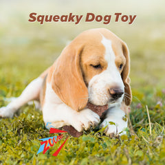 Durable Squeaky 3 in 1 Dog Toy for Aggressive Chewer,Natural Rubber Tough Dog Toy