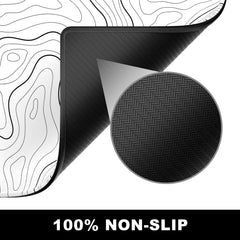 BOSOBO 80x30cm Minimalist Abstract Lines Large Desk Gaming Mouse Pad Mat, WHITE/BLACK