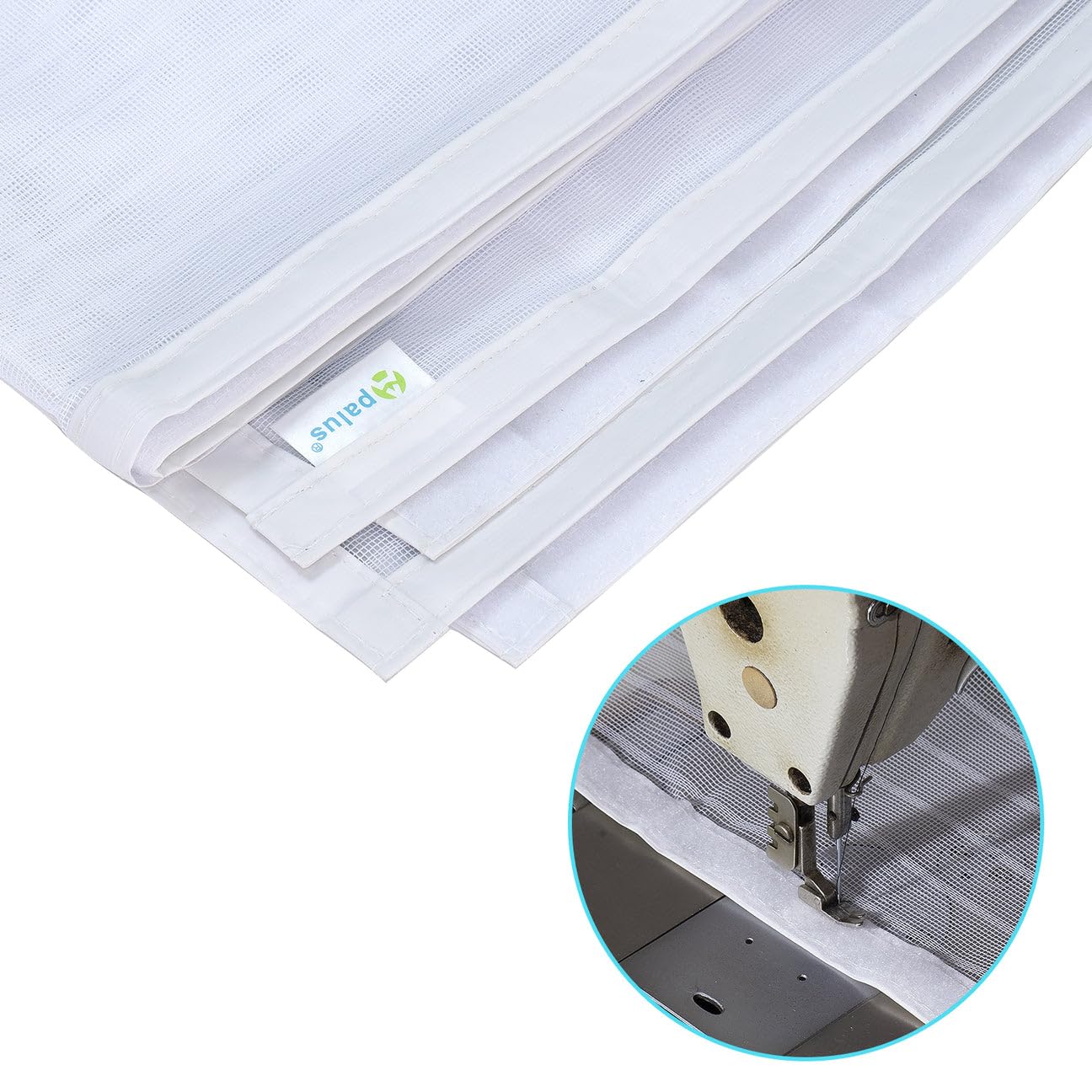 Apalus 36x83 inch Mesh Curtain Magnetic Screen Door, Magnetic Top-to-Bottom Seal Snaps Shuts Automatically, Keep Fresh Air in, WHITE BF003