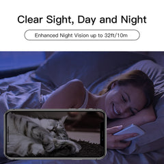360° View 2K Pet Camera with Phone App, Indoor Security Camera, P2T Baby Monitor, Pan/Tilt, Motion & Sound Detection, Night Vision,Two-Way Audio, Works with Alexa