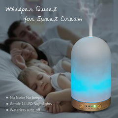 Earnest Living Essential Oil Diffuser Glass Diffuser with Cement Finishing 100 ml Timers Night Lights and Auto Off Function Home Office Humidifier Aromatherapy Diffusers for Essential Oils