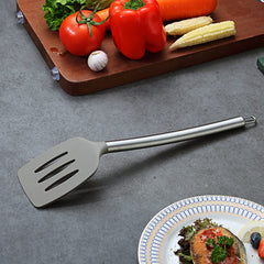 Berglander Non-Stick Silicone Slotted Turner Turner Kitchen/Barbecue Spatulas, Dishwasher Safe, Easy to Clean 1PC
