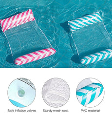 3 Pack Inflatable Pool Floats Hammock, Adults for Size Water Hammock Lounger, Multi-Purpose 4-in-1 Swimming Water Floating Rafts
