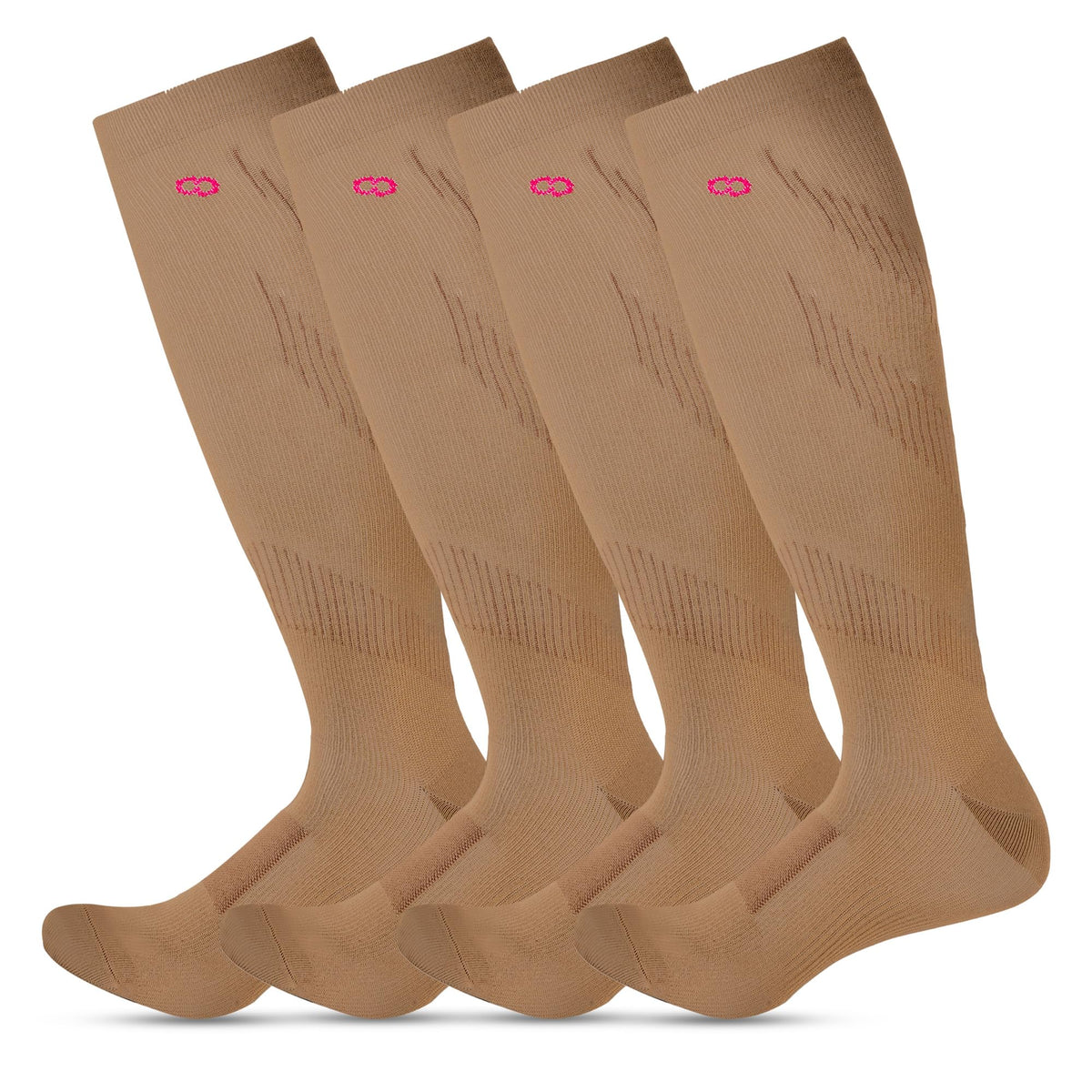 Circulate Compression Socks for Men & Women | 20 - 30 mmhg | Stamina Booster | for Circulation,Swelling & Pain Relief | Stockings Support for Pregnancy,Running (Brown, Large-X-Large)