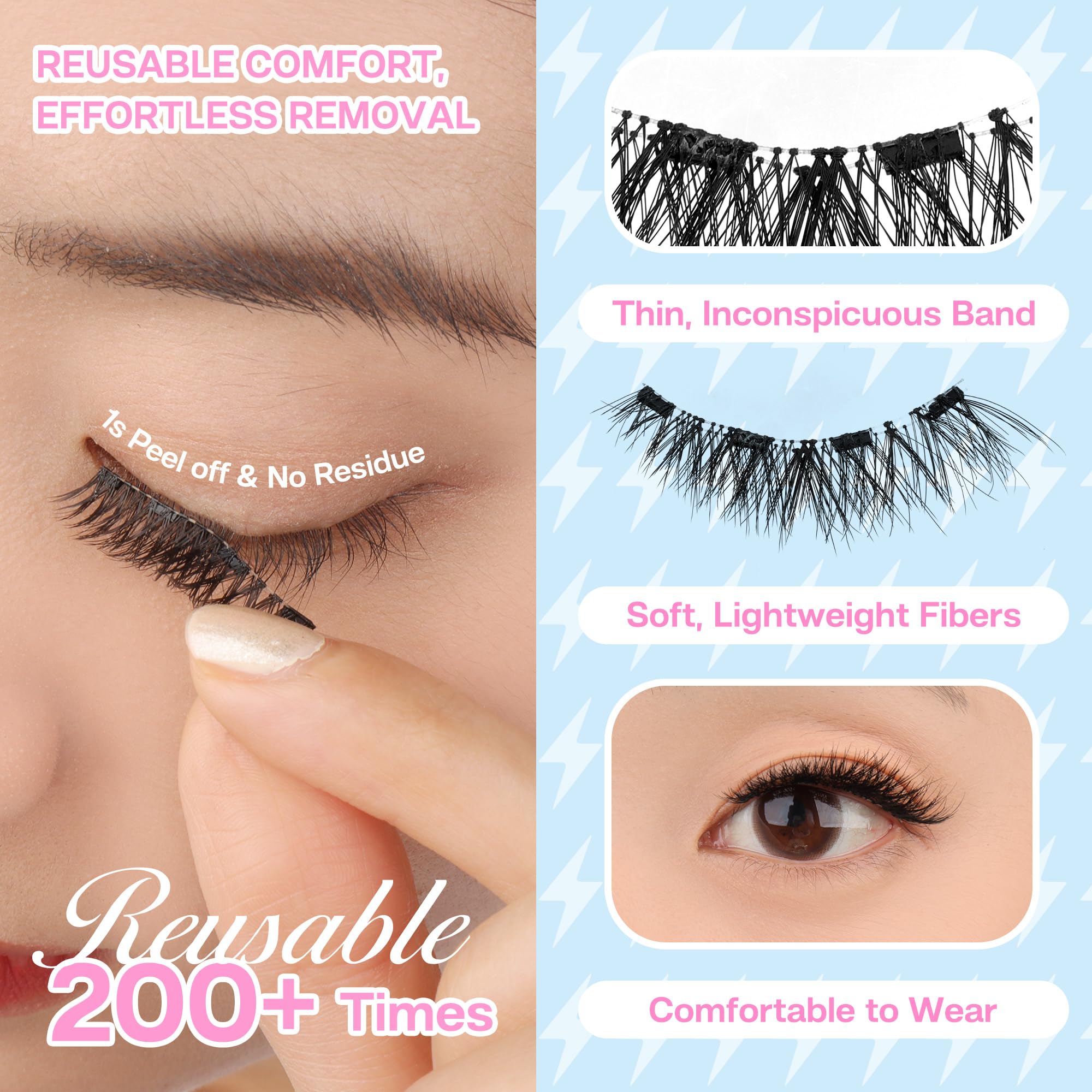 CALAILIS Natural Look Magnetic Eyelashes Kit (YC03)