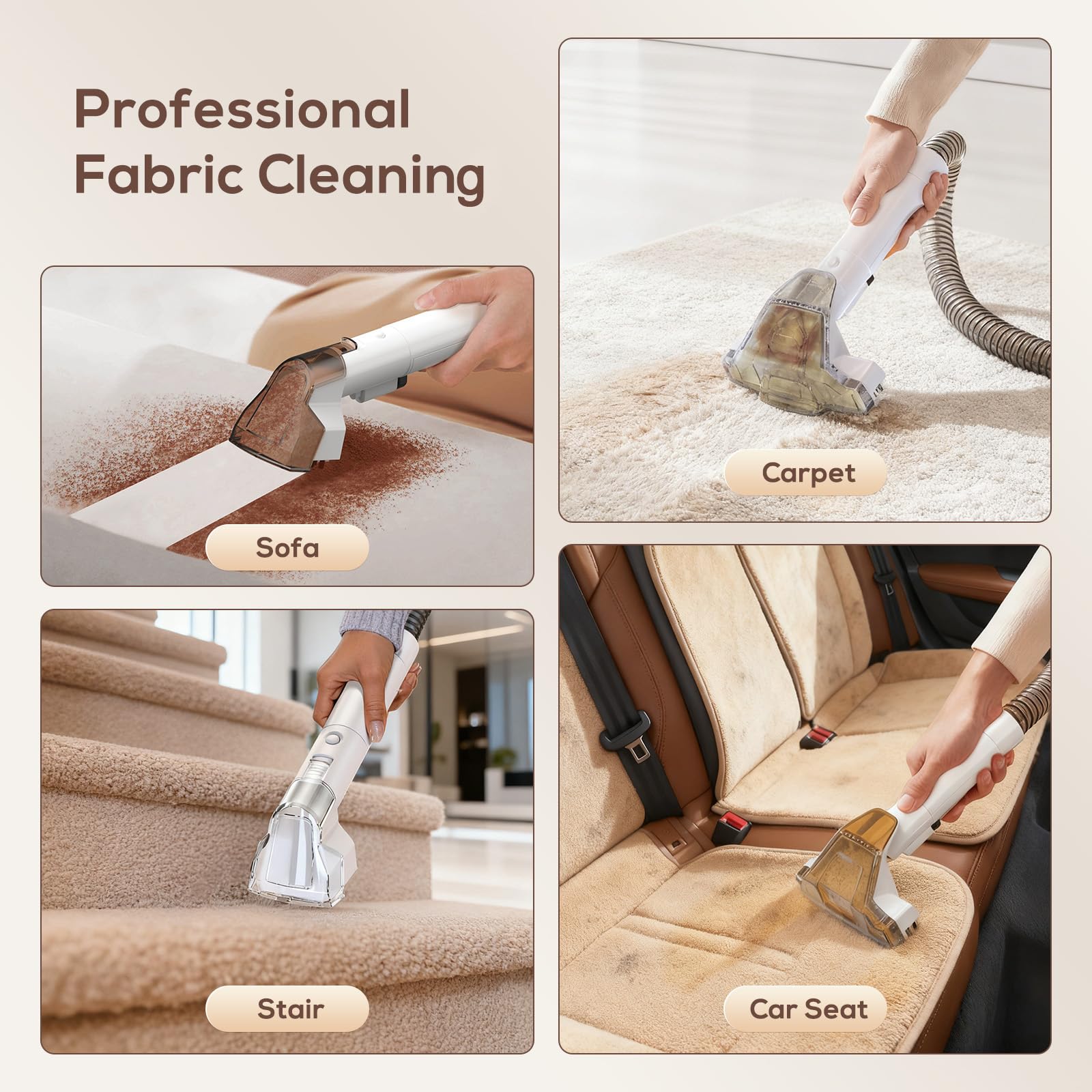 AILLTOPD C5 Portable Carpet &15Kpa Powerful Suction Upholstery Deep Stain Cleaning Spot Cleaner Vacuum