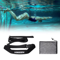 BOOSTEADY Swimming Training Belt 4M Swimming Tether Swim in Place Harness Stationary Swimming Aquatic Resistance Belt