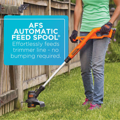 BLACK+DECKER 20V MAX Cordless String Trimmer/Edger Kit, Automatic Feed Spool, 10-Inch LST201
