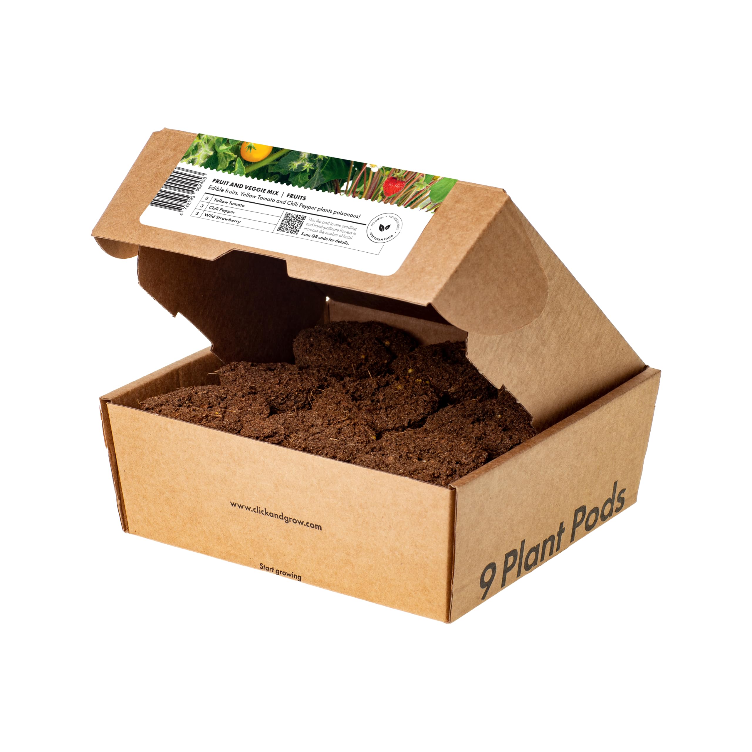 Click and Grow Smart Fruit and Veggie Plant Pod Mix, 9-Pack