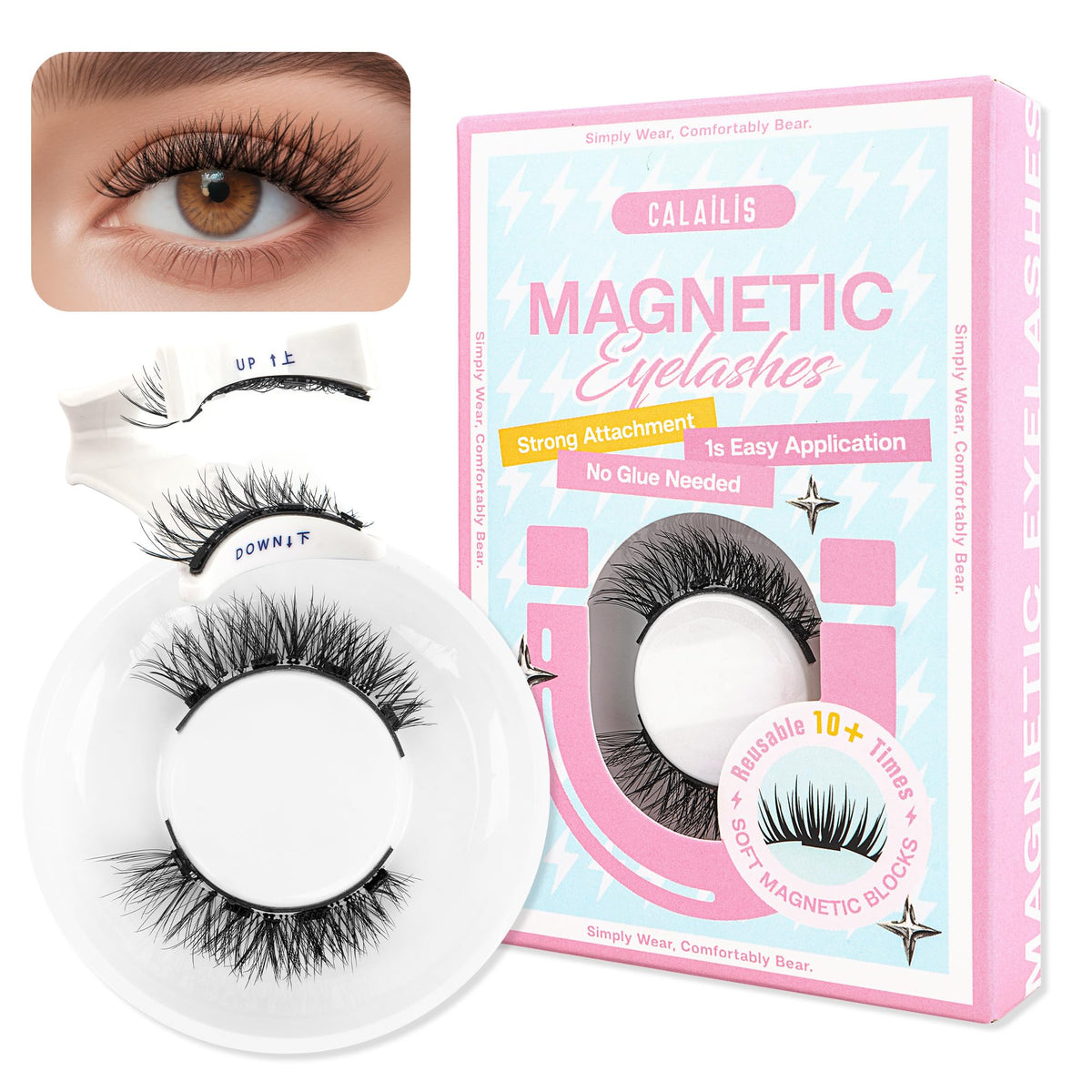 CALAILIS Natural Look Magnetic Eyelashes Kit (YC03)