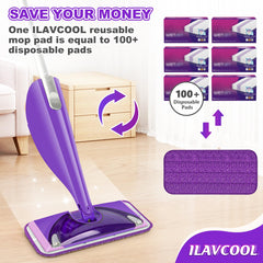 3 Pack Reusable Mop Pads for Swiffer WetJet, Wet Pads Refill Microfiber Mop Pads Refills Washable Mop Refill Pads Wet Dry Mop Replacement Heads for Hardwood Floor Cleaning