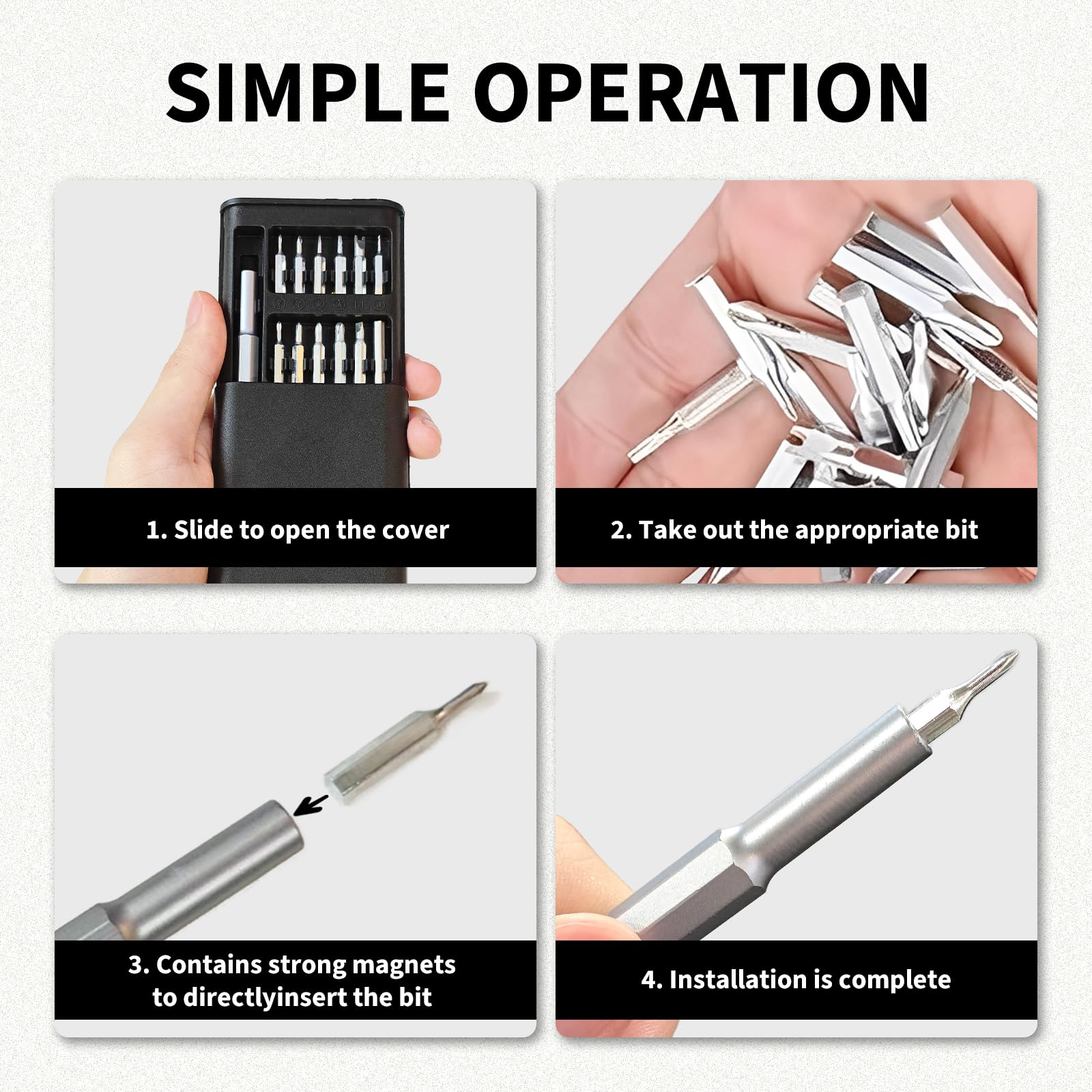 24 in 1 Precision Small Mini Tiny Magnetic Screwdriver Set, 2025A Style