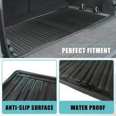 BestEvMod for Rivian R1S All Weather Trunk Mat Protection Accessories, 3D Cargo Liner TPE Material Compatible with Rivian R1S 2022-2024 2025 Interior Accessories