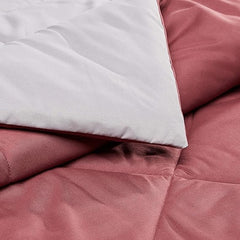 Amazon Basics Reversible Microfiber Comforter Blanket - Full or Queen, Burgundy