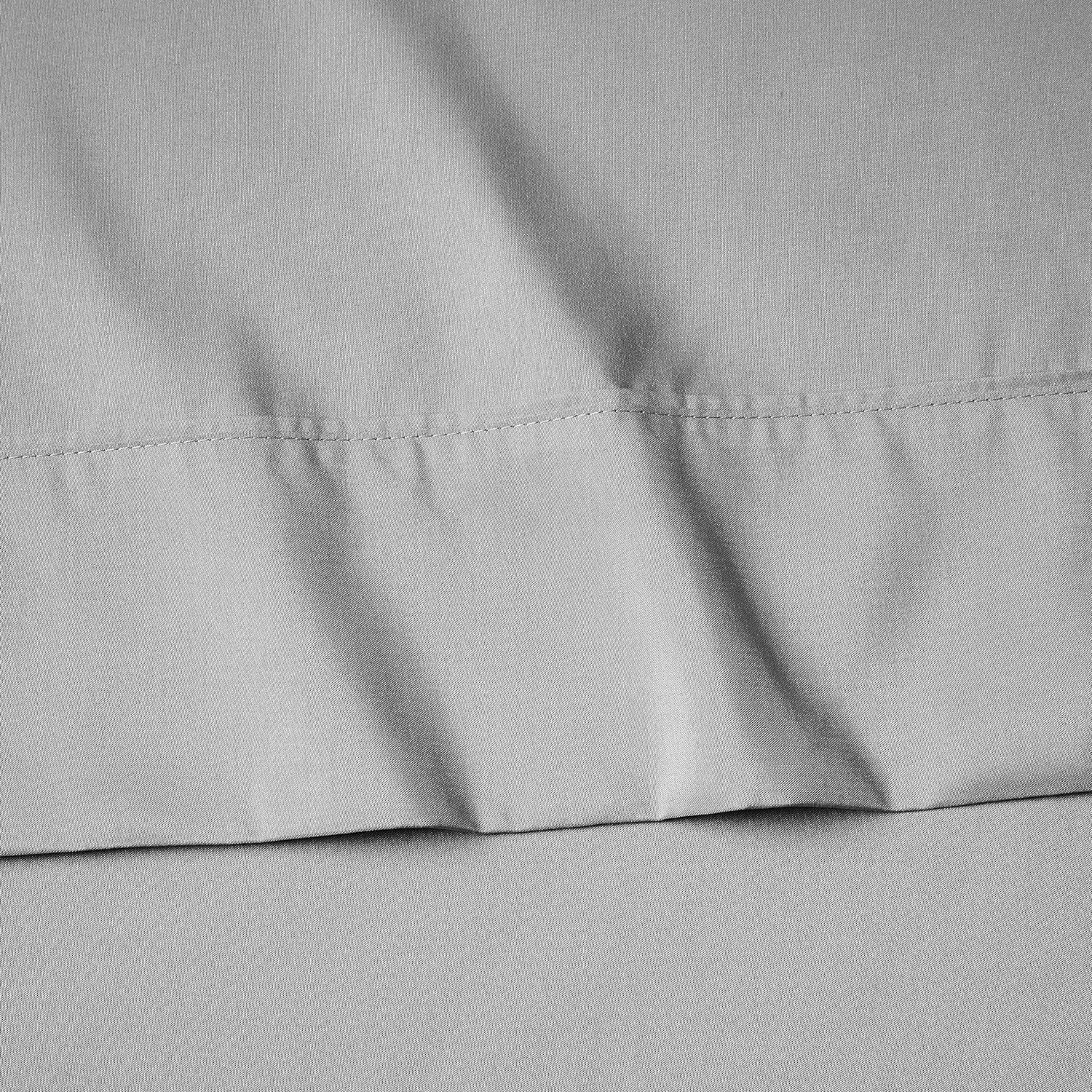 Amazon Basics Easy Care Microfiber Sheet Set with 19" Deep Pockets - King, Dark Grey Y27C