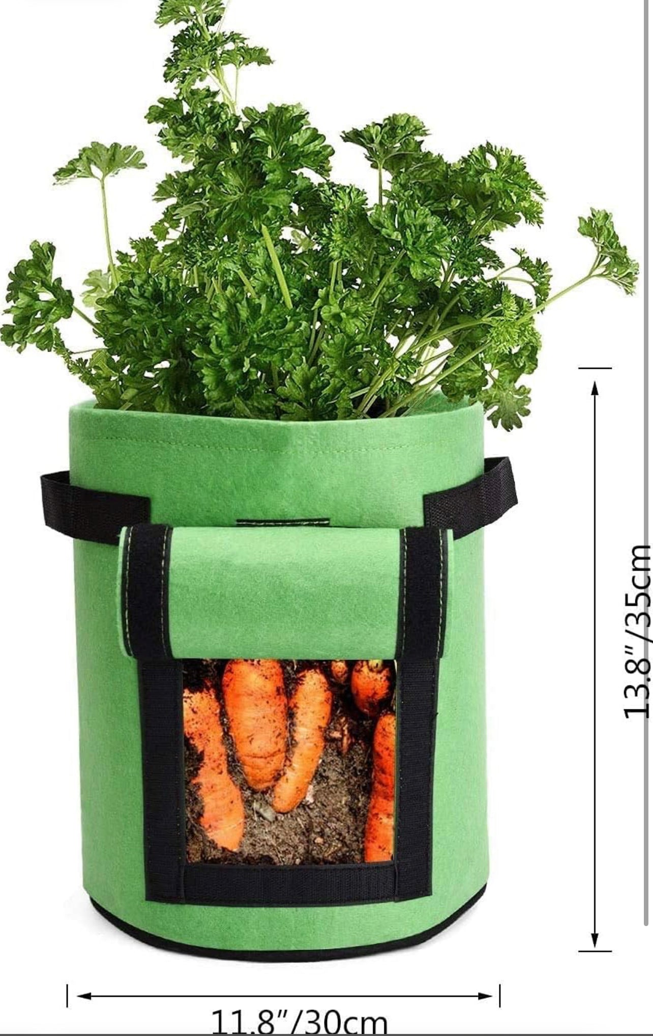 3 Pack 7 Gallon Grow Bags, Breathable Nonwoven Fabric Pots, Potato Grow Bag with Handles,Heavy Duty Thickened Vegetable/Flower/Plant Grow Bags(3 Color)