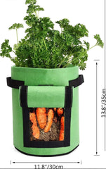 3 Pack 7 Gallon Grow Bags, Breathable Nonwoven Fabric Pots, Potato Grow Bag with Handles,Heavy Duty Thickened Vegetable/Flower/Plant Grow Bags(3 Color)