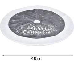 Christmas Tree Skirt Christmas Tree Skirt,39 Inches Xmas Tree Skirt,Snowflake Pattern,Suitable for Christmas Party Christmas Tree Decoration Tree Skirt Xmas
