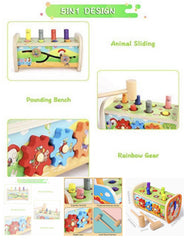 Arkmiido Brand Wooden Hammer Toy Childrens Toddlers