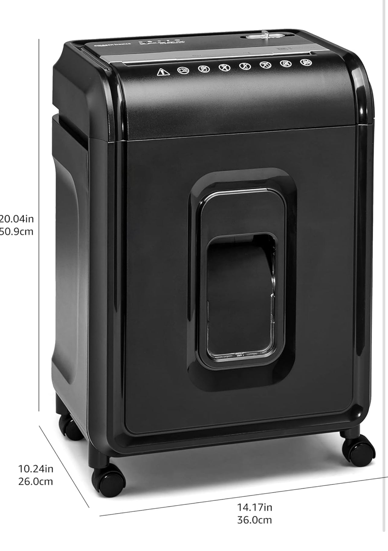 Amazon Basics 12-Sheet High-Security Micro-Cut Paper, CD, and Credit Card Shredder with Pullout Basket
