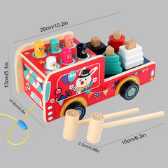 Drag Car Shape Matching Car Hitting Hamster Children's Educational Toy