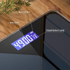Bathroom Scales for Body Weight,Rechargeable Battery and Temperature Display