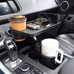 Car Cup Holder Expander with Detachable Food Tray