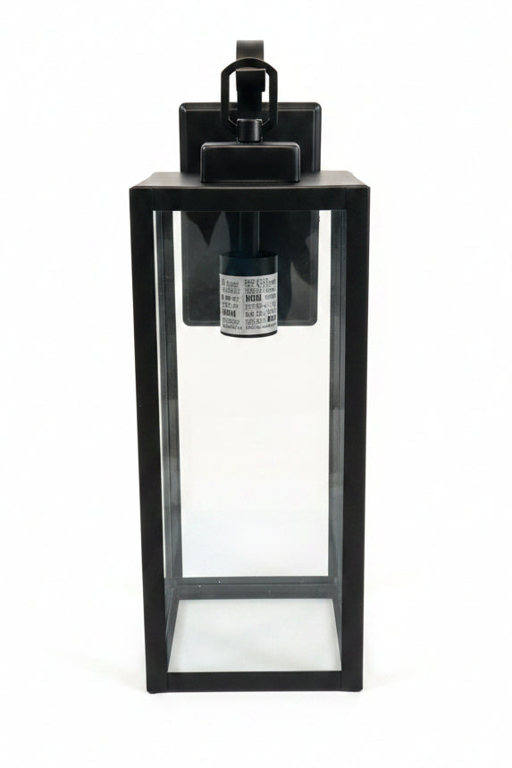 Dreamsidea 18 Inch Oversized Matte Black Exterior Light Fixture with Clear Glass