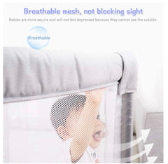Baby Playpen Large Center Indoor & Soft Breathable Mesh & Outdoor with Anti-Slip Base