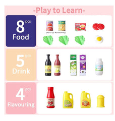 28  Pcs Kids Kitchen Toy w/ Foods