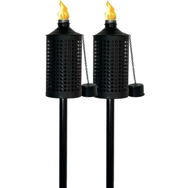 Better Homes & Gardens Torch 2 pack Set | Metal | Fiberglass Wick | Outdoor Use Only