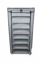 10 Layer Non-Woven Shoe Rack - Grey