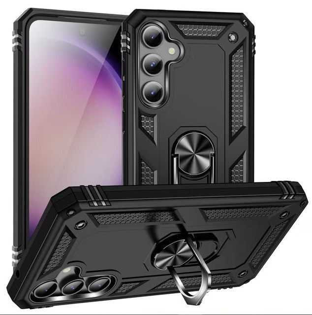 CQUIK Phone Case for Samsung Galaxy S23 FE 5G Case with Ring Stand Magnetic Kickstand for Samsung Galaxy S23 S23 FE