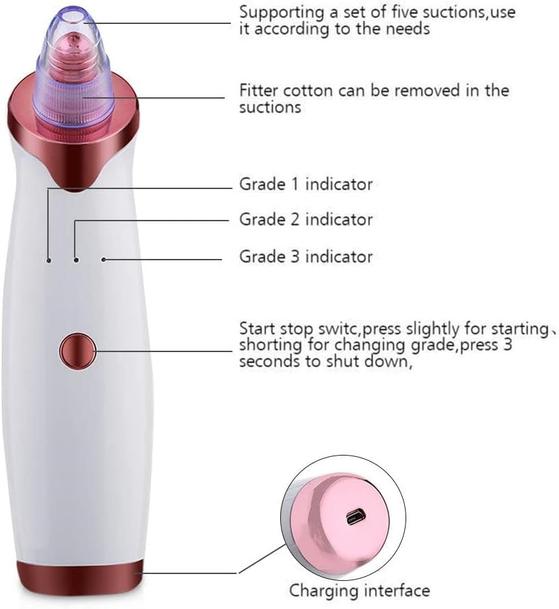 Blackhead Remover Pore Vacuum Extractor Pore Cleaner Electronic Comedone Remover