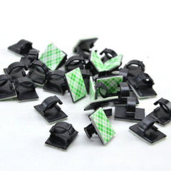 50 Pieces Strong Adhesive Adjustable Cable Clips, Car Cable Organizer Nylon Wire Clips Cable Ties Cable Clamps, Cable Management Clips Cord Organizer for Desktop, Office, Home and Car